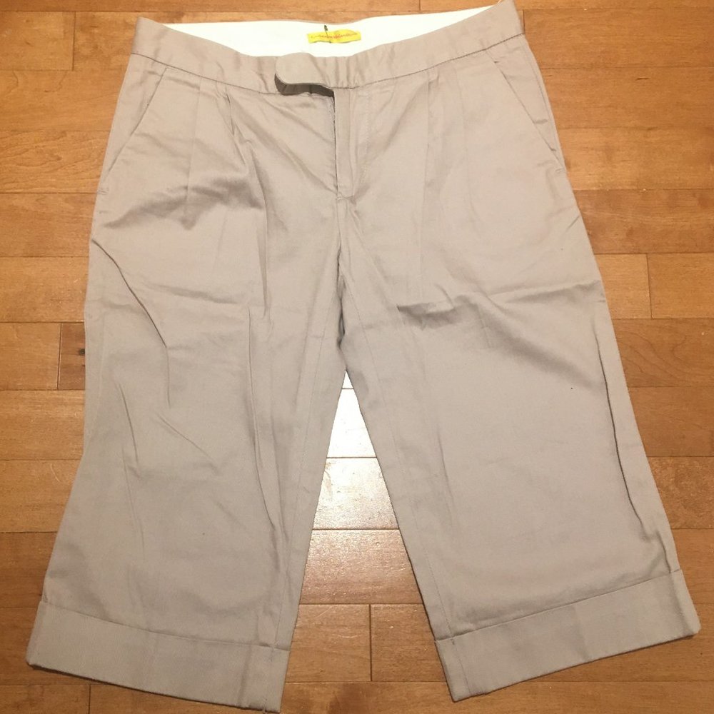 CATHERINE MALANDRINO beige cotton walking shorts